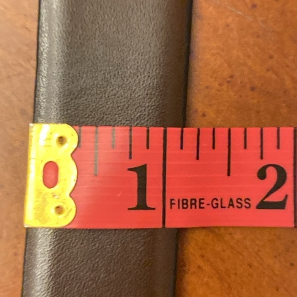 Vintage belt reversible two tone metal buckle leather black & brown sz 38 - Picture 9 of 9